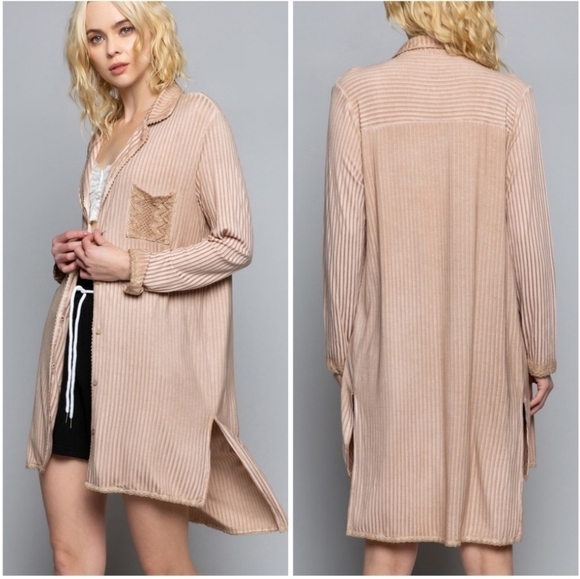 POL high low tunic dress top with pocket - Picture 2 of 6